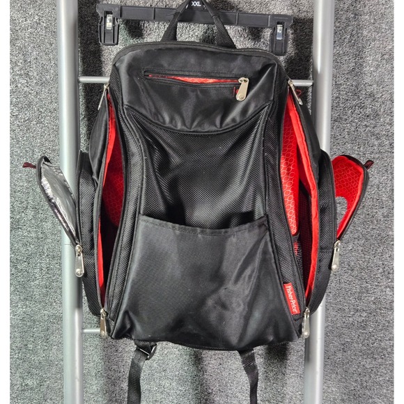 Fisher-Price Handbags - Fisher-Price Diaper Bag Backpack Black Red Insulated Bottle Wipes Pocket S91399